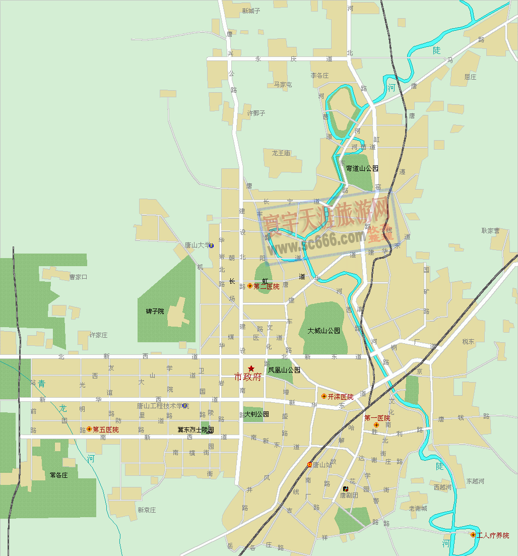 唐山市城区地图