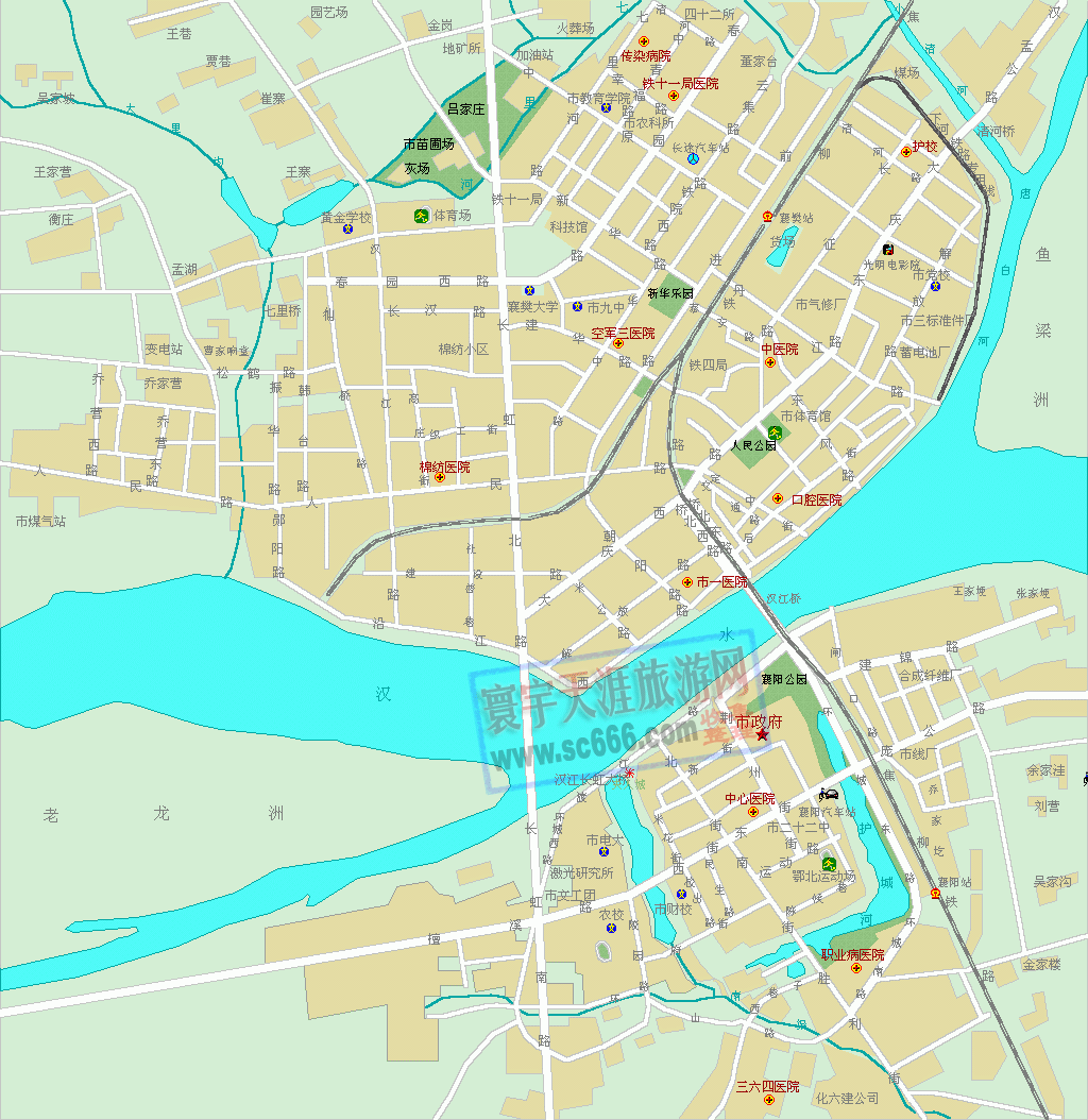 襄樊市城区地图