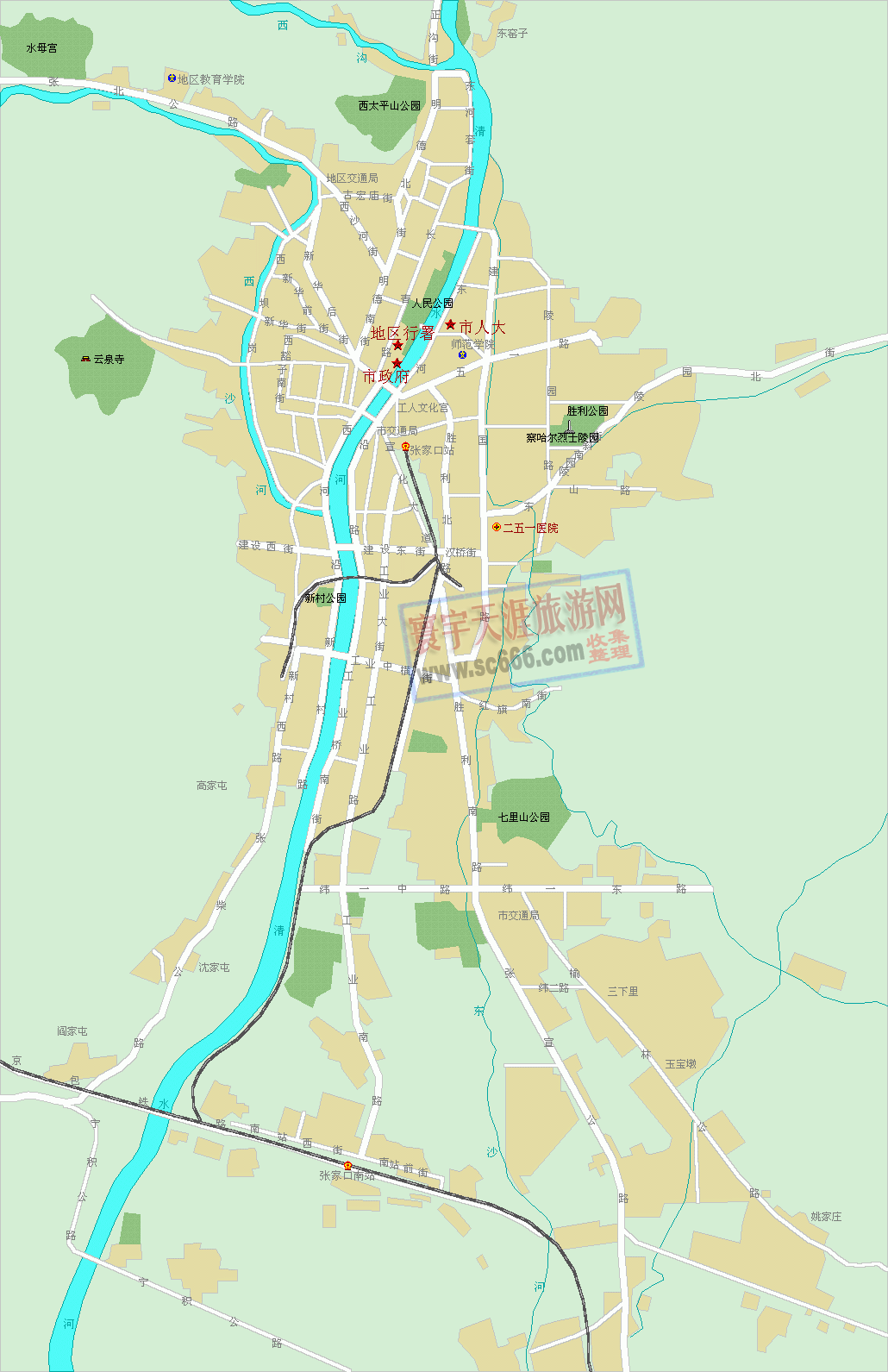 张家口市城区地图