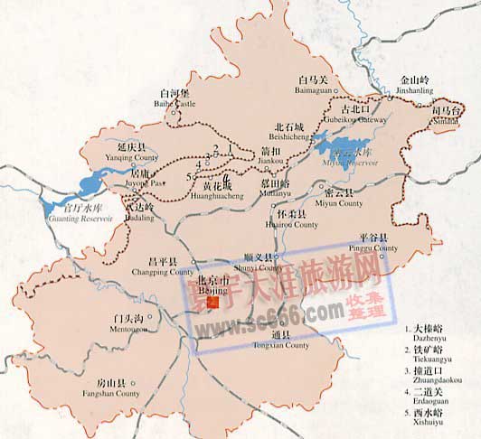 北京长城游览图