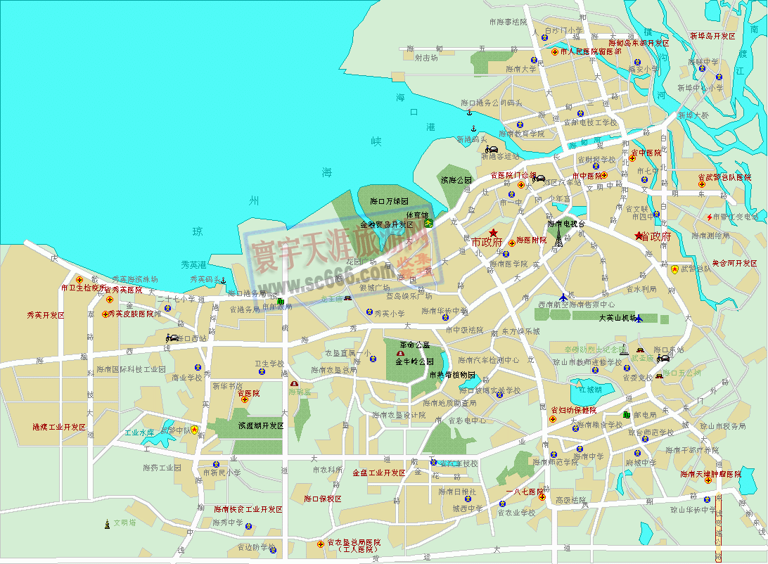 海口市城区地图