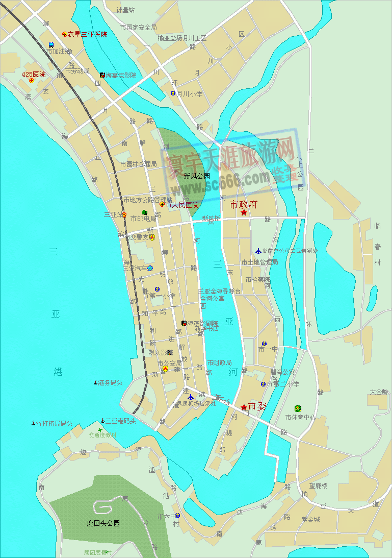 三亚市城区地图