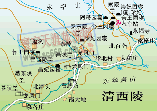 清西陵导游图1