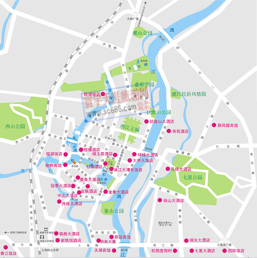 桂林酒店地图