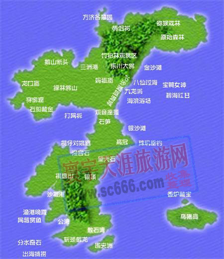 上川岛导游图
