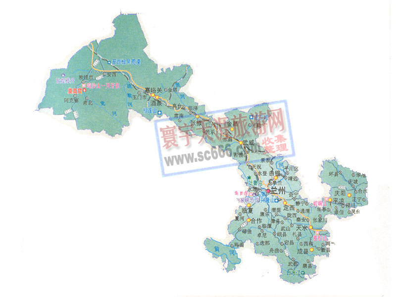 甘肃省地图3