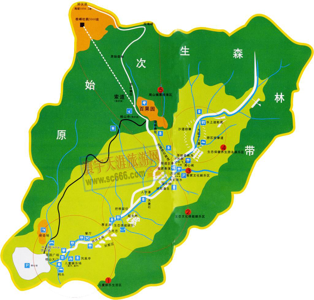 新丰江国家森林公园桂山风景区导游图