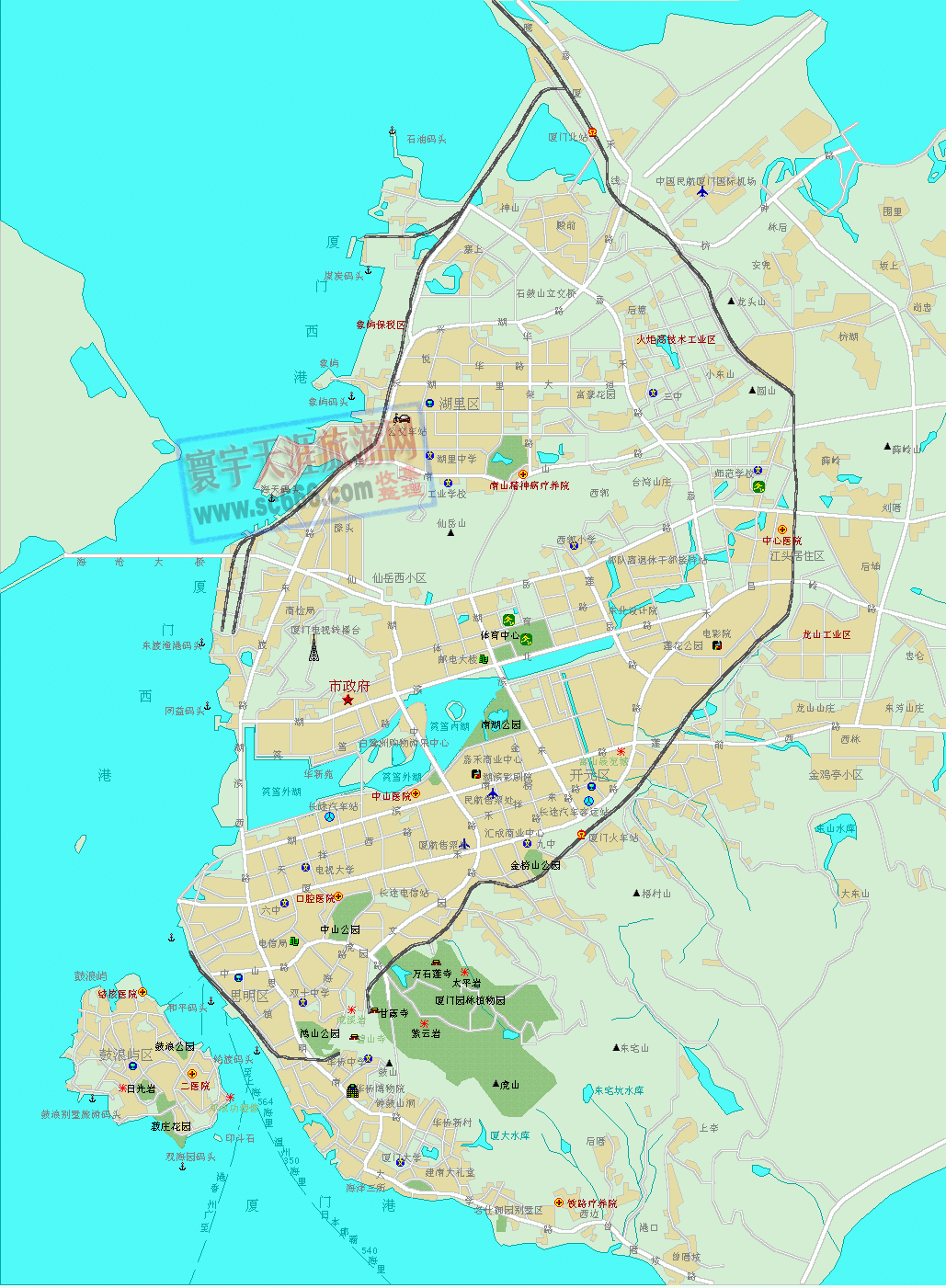 厦门市城区地图