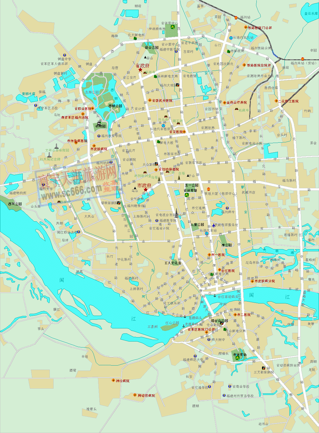 福州市城区地图
