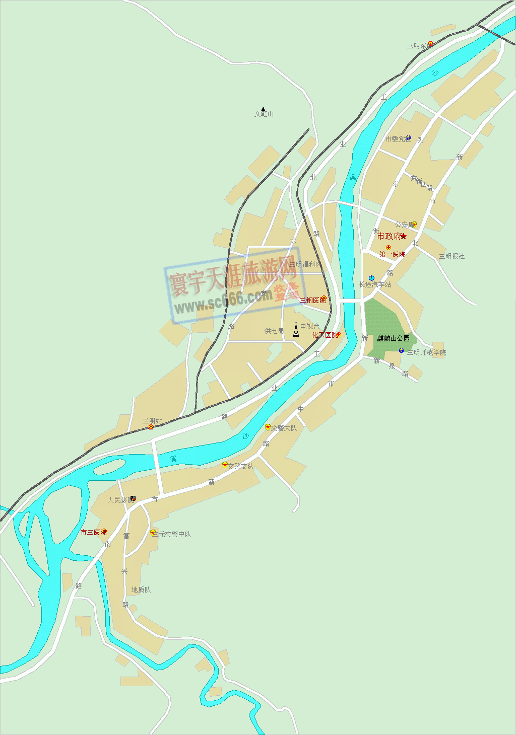 三明市城区地图