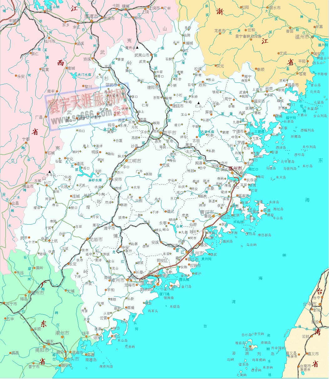 福建省地图1