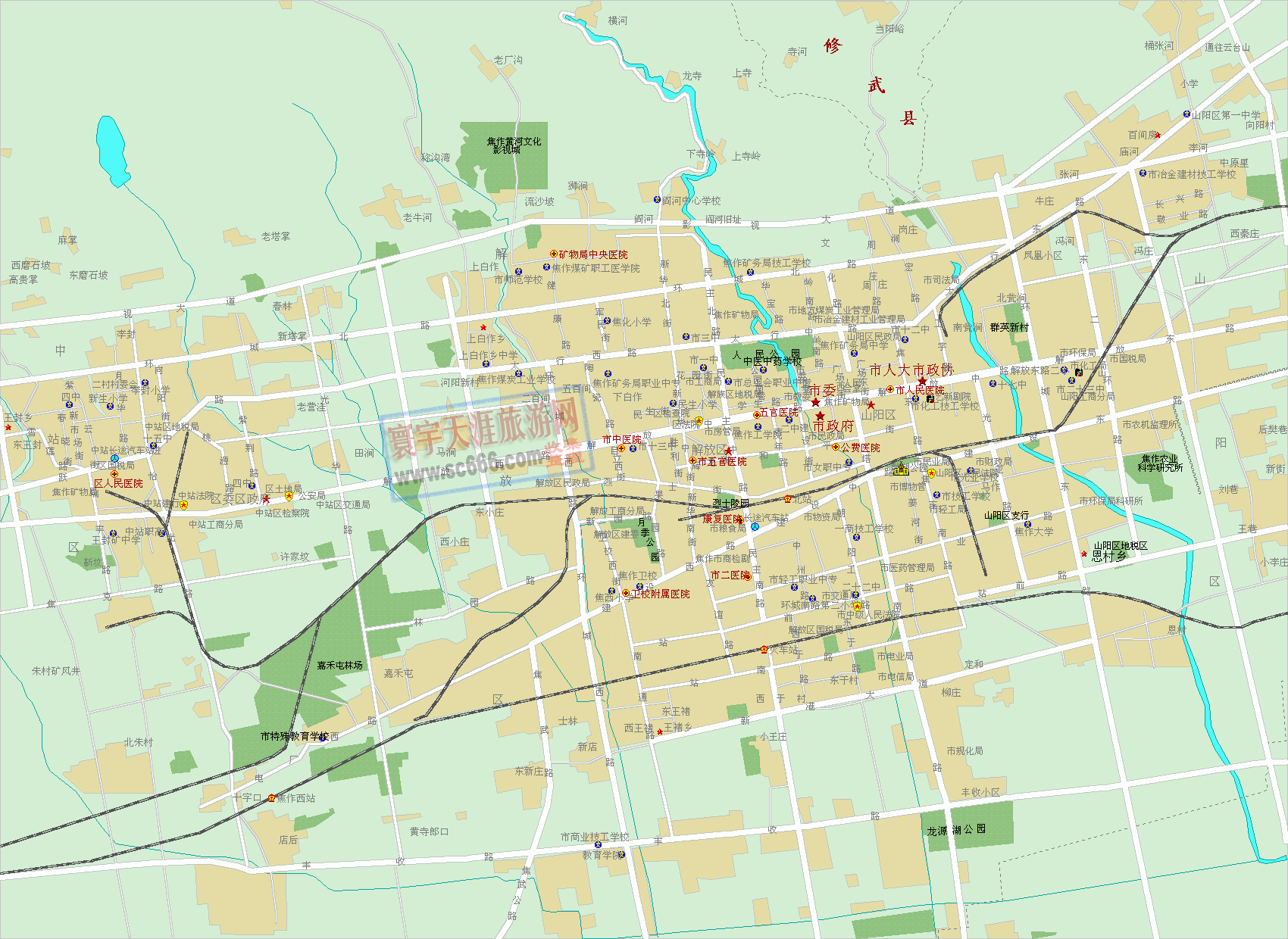 焦作市城区地图