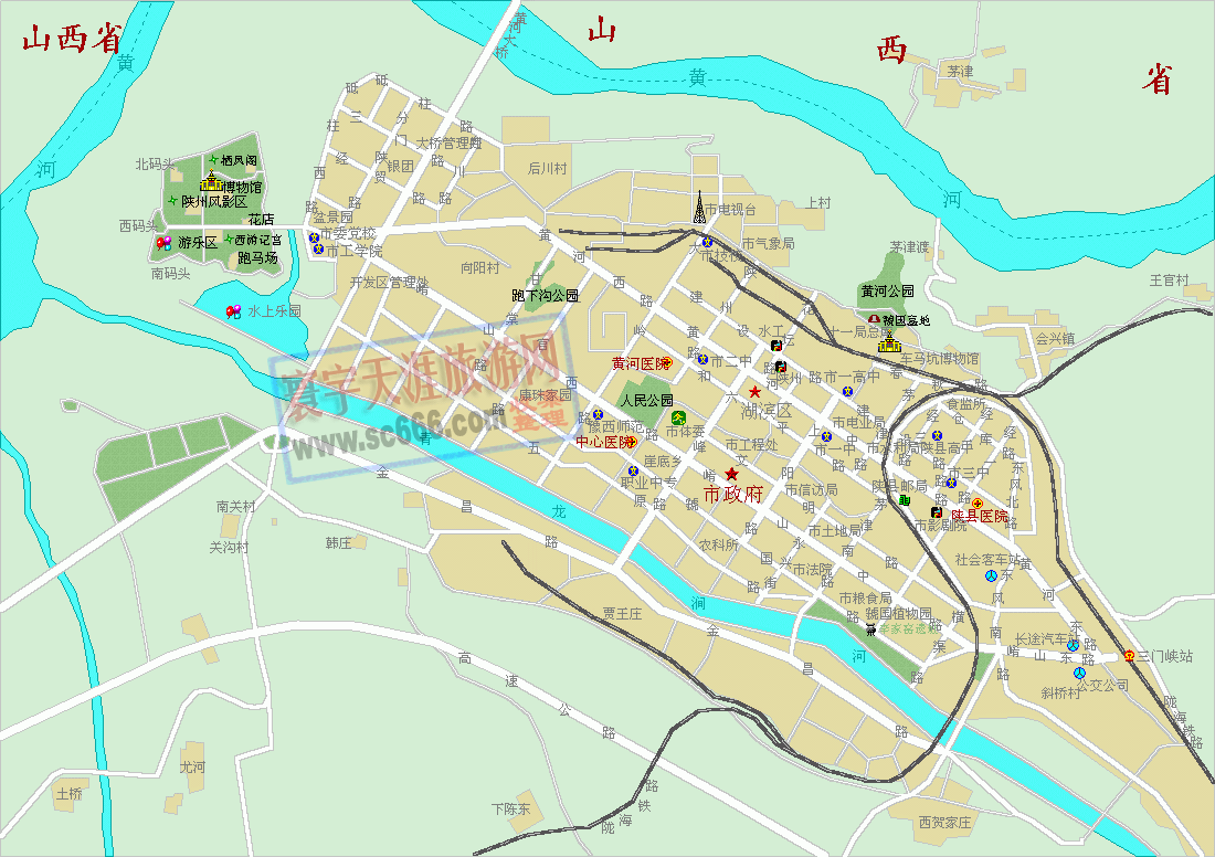 三门峡市城区地图