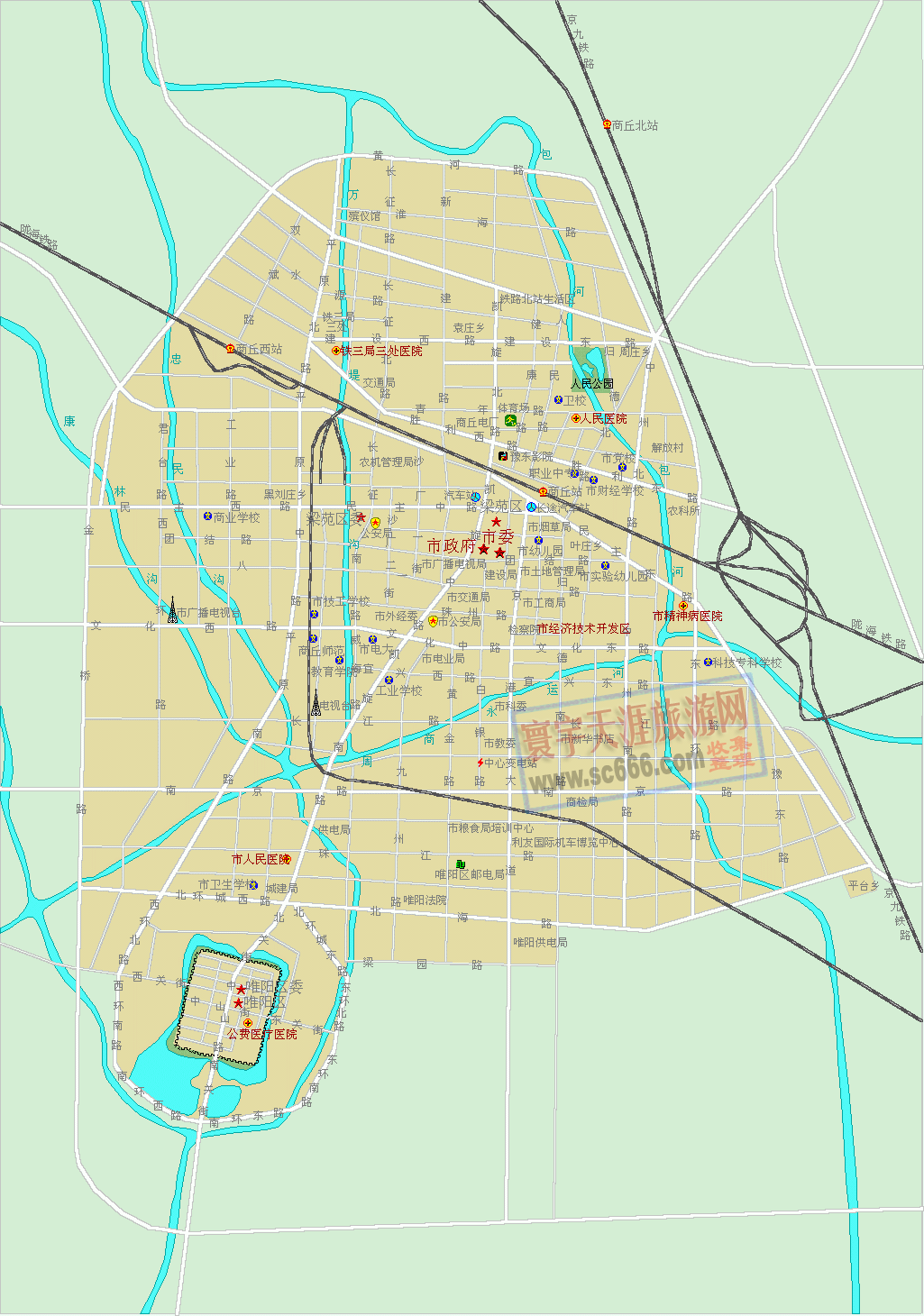 商丘市城区地图
