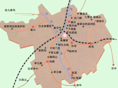 广元旅游地图