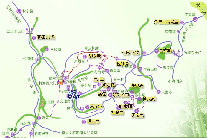 蜀南竹海旅游地图