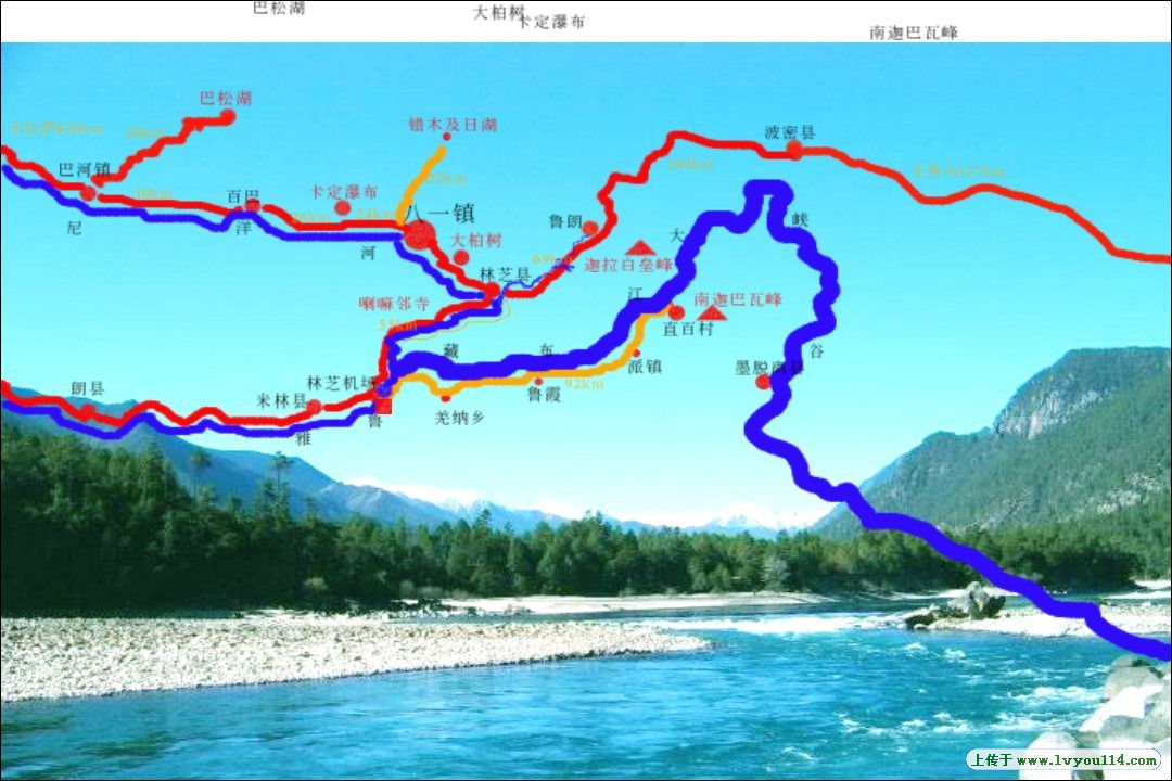 雅鲁藏布大峡谷旅游图